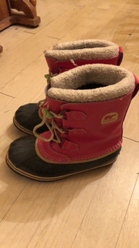 Bottes Sorel en cuir rose grandeur 7