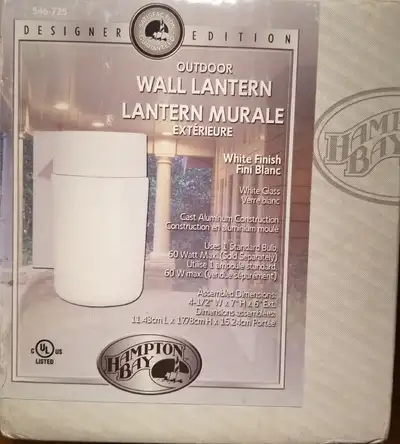 Hampton Bay Outdoor Wall Lantern Light Sconce, View more