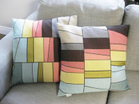 Pair of Westex Abstract Geo Throw Pillows in awesome shape