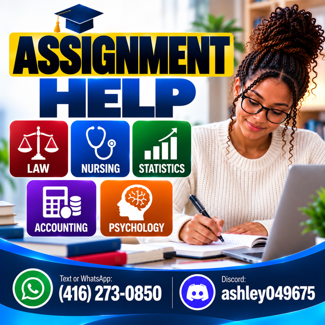 LAW, NURSING, STATISTICS, ACCOUNTING, PSYCHOLOGY ASSIGNMENT HELP