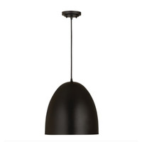 Z-lite Z-Studio large dome pendant, black 3 light, brand new