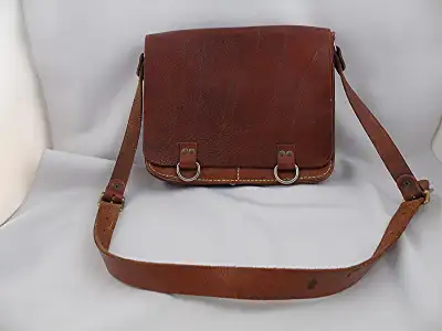 Vintage 1980's Hard Genuine Leather Shoulder Purse, View more