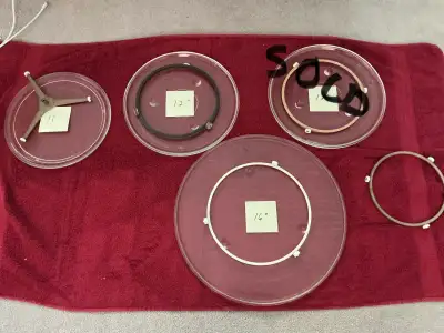 Microwave Glass Plates & Rings - SEE DESCRIPTION, View more
