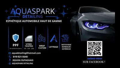 AQUASPARK !! Donne un nouveau look à ton véhicule tout en le protégeant. ✔️ Vitres teintées Améliore...
