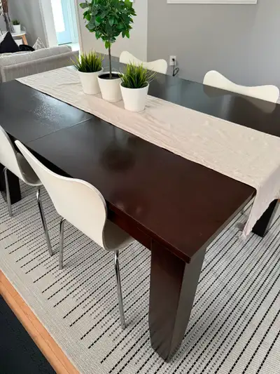Solid wood dining table, View more