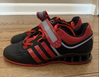 Adidas Adipowers Weight lifting Squatting Shoes Men Size 8 - Red - Used 9/10