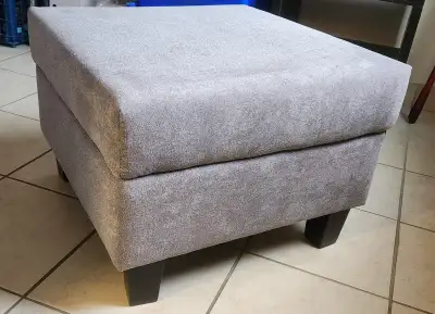 FREE:   large, light grey square FOOT REST, View more
