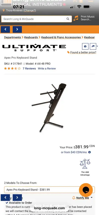 Apex Pro 48BP Keyboard Stand ! , View more