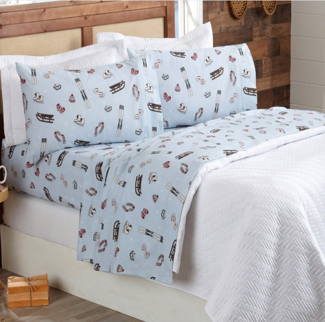 New 4-Pc 100% Turkish COTTON Flannel Sheets • Q $60 in Bedding in North Bay - Image 2