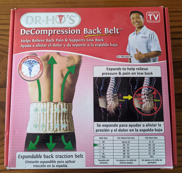 Dr. Ho's DeCompression Back Belt in Health & Special Needs in Pembroke
