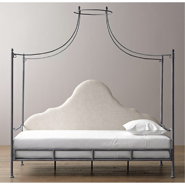 Restoration Hardware Princess Bed (Belgian Linen and Iron Canopy in Beds & Mattresses in Strathcona County - Image 3