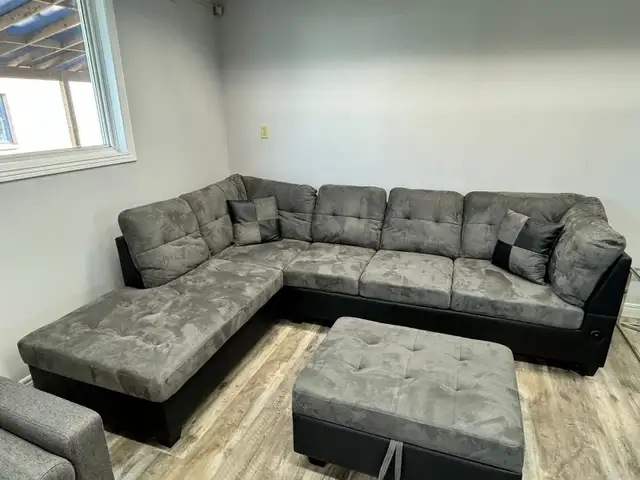 New Trendy Sofa Sectional Set with Left Storage Chaise Big Sale in Couches & Futons in Muskoka - Image 3
