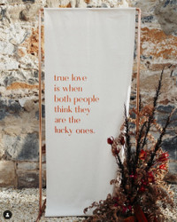 Custom Printed Fabric Wedding Welcome Sign | 100% Pure Linen