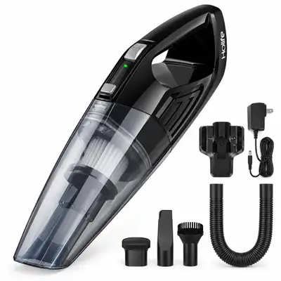 Brand new Holife cordless handheld vacuum cleaner with charging base and multiple cleaning attachmen...