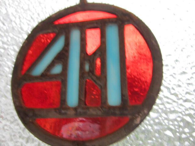 Vintage Stained Glass ~ Number 41 ? or 4H ? in Arts & Collectibles in Winnipeg - Image 3