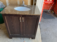 30 Inch Washroom vanity with counter top and sink