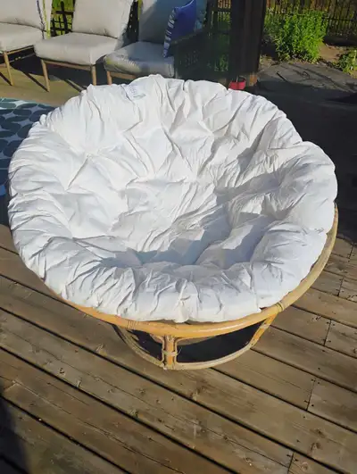 Papasan Chair w/New Cushion, View more