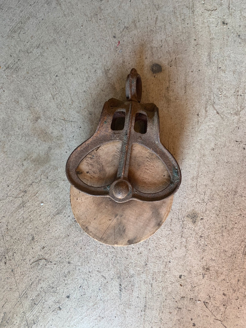 Antique barn pulley wooden , used for sale  