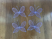 Purple butterfly clips
