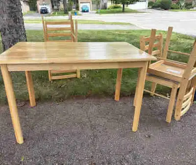 Wooden Dining Table & Chairs, View more