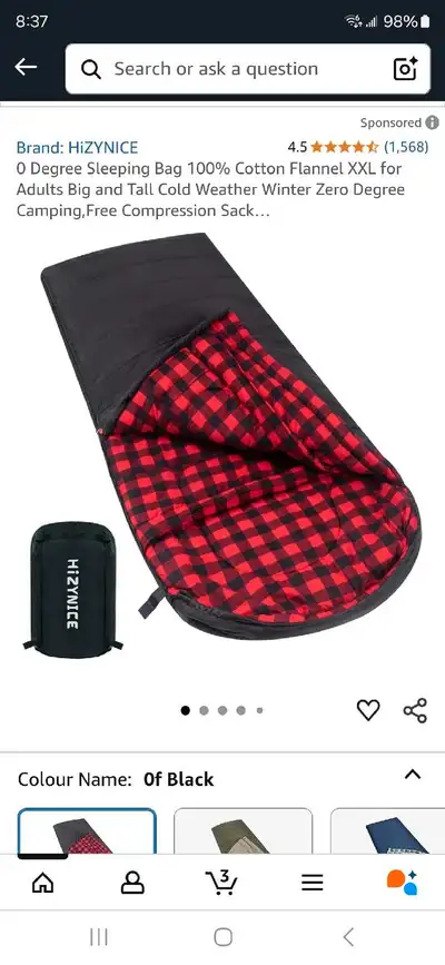  0 Degree Sleeping Bag , View more