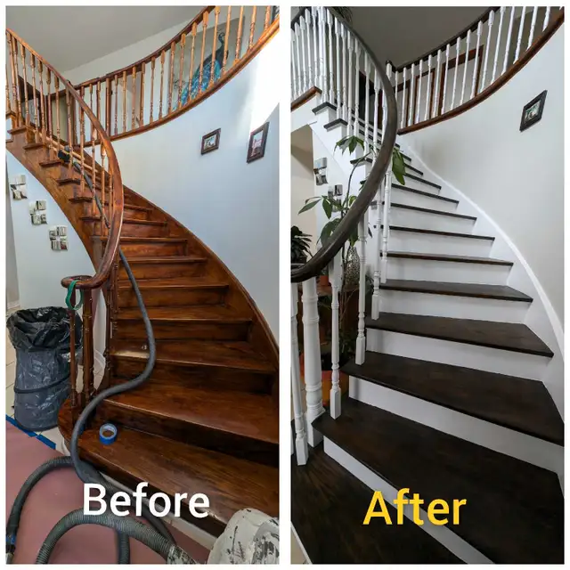 Home Stairs Staining, Painting, Refinishing, Free Estimate63793687215107121