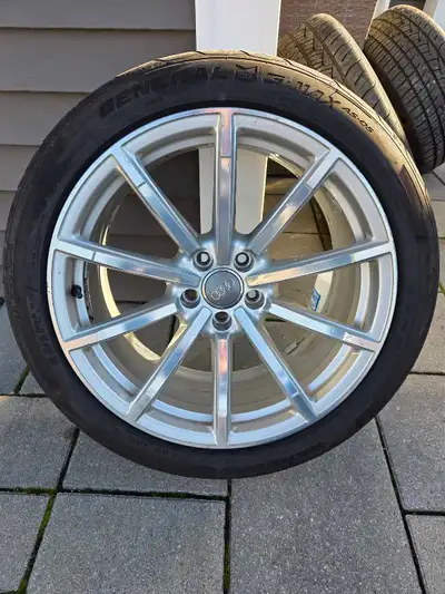 I am selling a set of used Audi RS5 Forged OEM wheels with all season performance tires. Part number...
