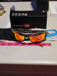 NIB Dubery Orange Lens Polarized Sunglasses Camouflage Frames