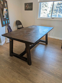 Local hand crafted kitchen table + bench