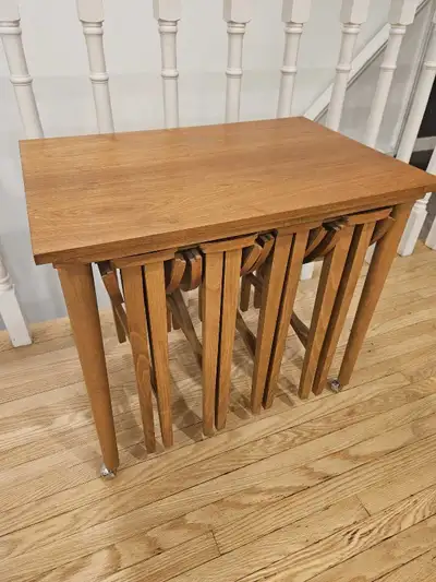MCM Danish Teak Nesting Tables by Poul Hundevad, View more