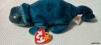 Ty Beanie Baby Rainbow the Blue Chameleon with P.V.C Pellets