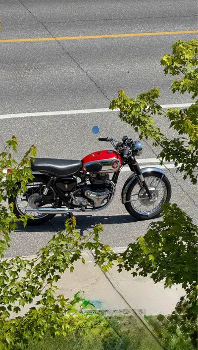 1956 BSA Road Rocket. It has been restored by a known mechanic in the area. It has also won awards a...