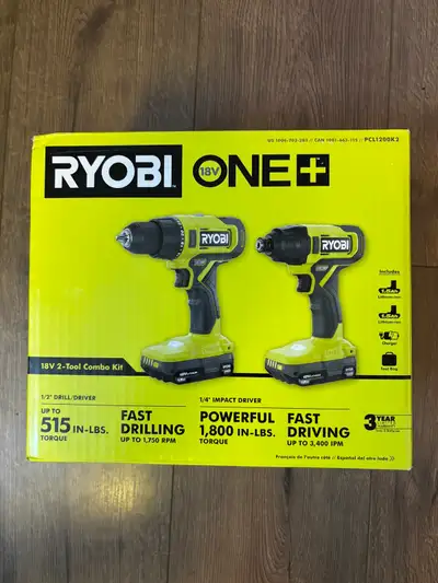 Ryobi 18V ONE+ 2-Tool Combo Kit – NEW / Sealed, View more
