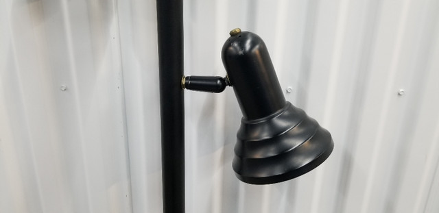 Black mcm metal tension pole lamp 3 lights adj ht N Am made in Indoor Lighting & Fans in Ottawa - Image 2