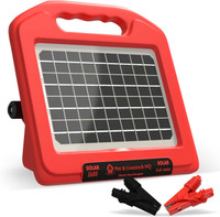 *NEW* 30 Miles Solar Fence Charger Powered Electric Fence Kit 