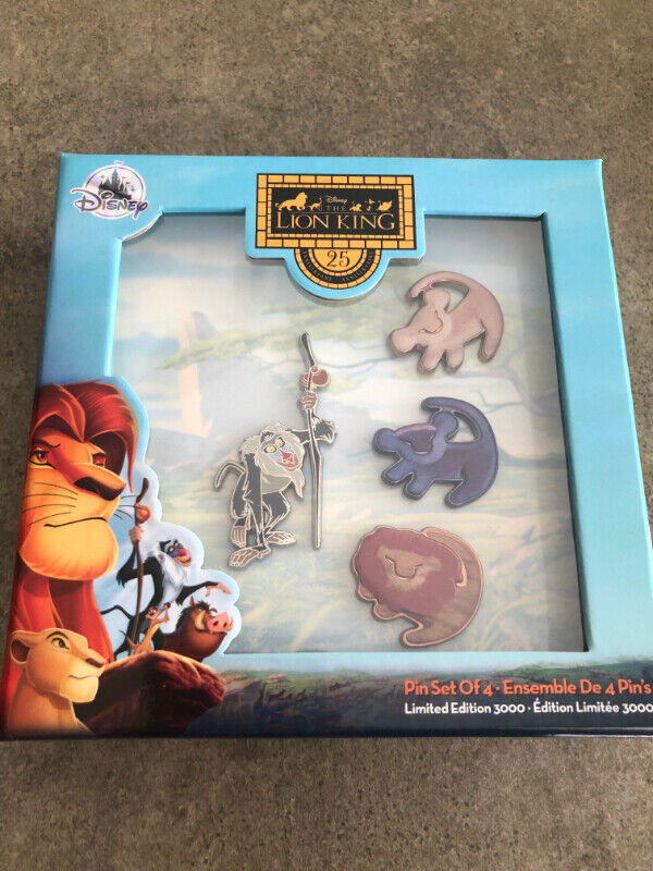 The Lion King 25th Anniversary Disney Store Pin Set LR Arts
