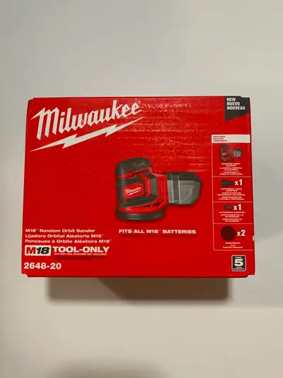 MILWAUKEE M18 CORDLESS RANDOM ORBIT SANDER, View more