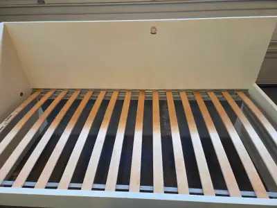 Twin Size IKEA White Bedframe With Slats Dropoff Extra Charge $, View more