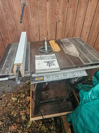 SEARS CRAFTSMAN 12- INCH MOTORIZED TABLE SAW, View more