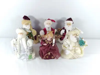 Angel & Santa Claus Christmas Tree Hanging Ornaments w/ lights, View more