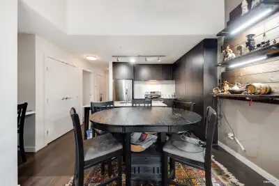 Dark Wood Counter Height Dining Table Set with 6 Chairs, View more