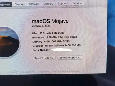 //iMac 21.5 inch 10.1 Early 2009/, View more
