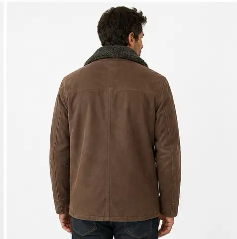 Men’s Sherpa Collar Leather Jacket in Men's in Oshawa / Durham Region - Image 5