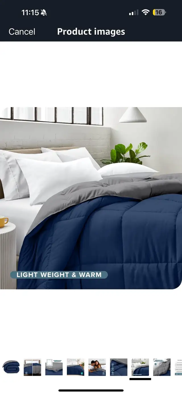 Queen Reversible Comforter in Bedding in Kitchener / Waterloo - Image 7