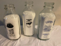 Silk Screened Milk Bottles:  $8.00 Each