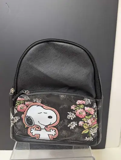 Peanuts snoopy dog black mini backpack, View more