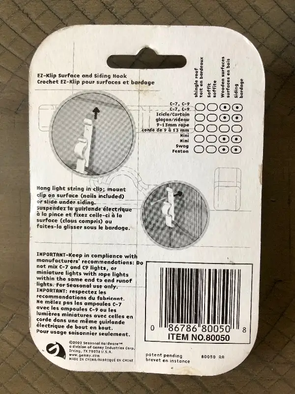 EZ Klips -hang lights/cords- 3 pkgs (Brampton) in Electrical in Mississauga / Peel Region - Image 5