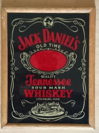 Vintage Jack Daniel's  Tennesse Whiskey Glass Mirror Sign
