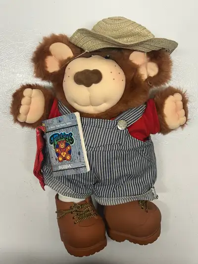 Vintage 1985 Coleco Furskins Bear Bubba w/ Storybook Tag, View more
