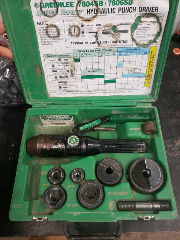 Greenlee hydraulic knockout for sale  